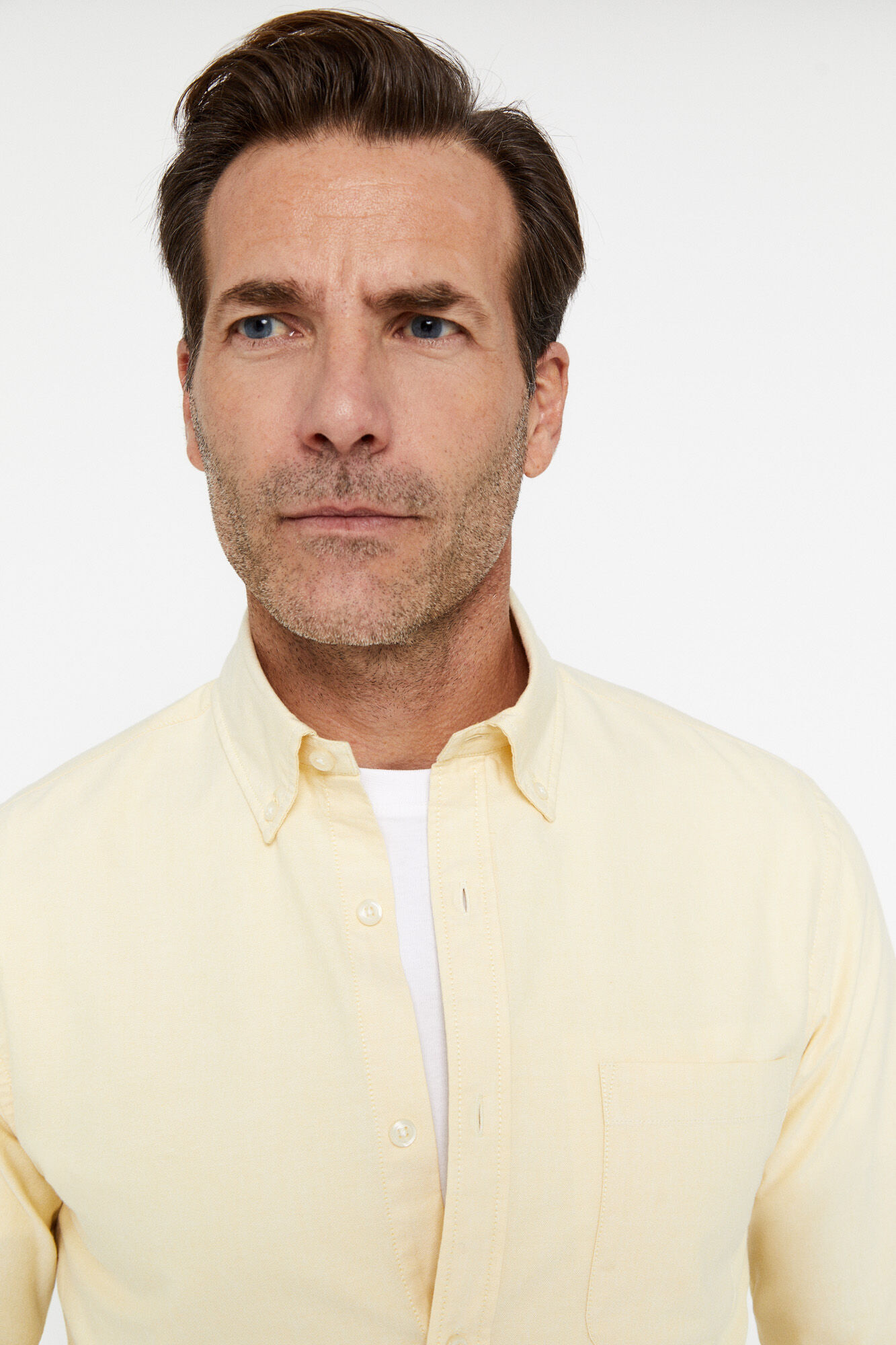 Camisa Oxford lisa - Amarela