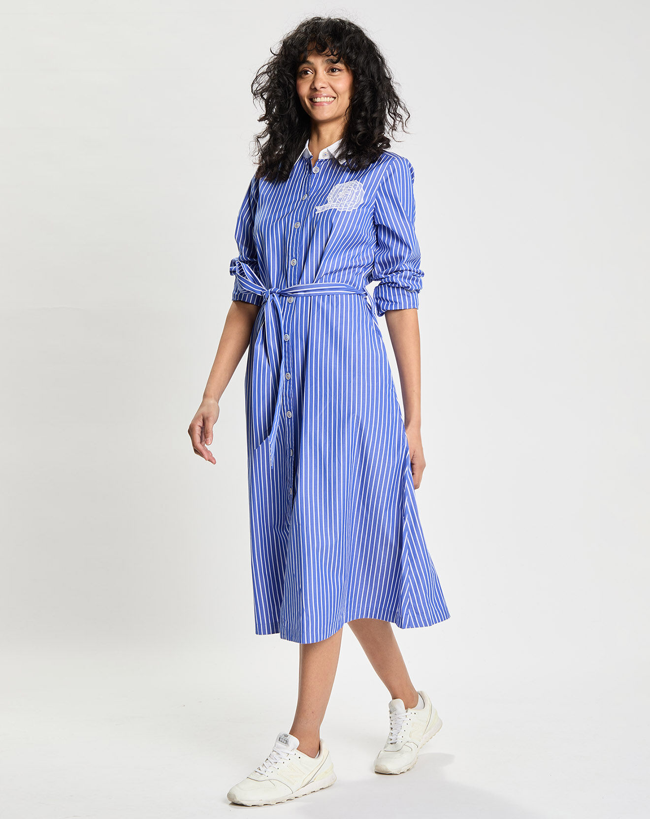 Tommy Hilfiger Robe chemise Icon rayée bleue