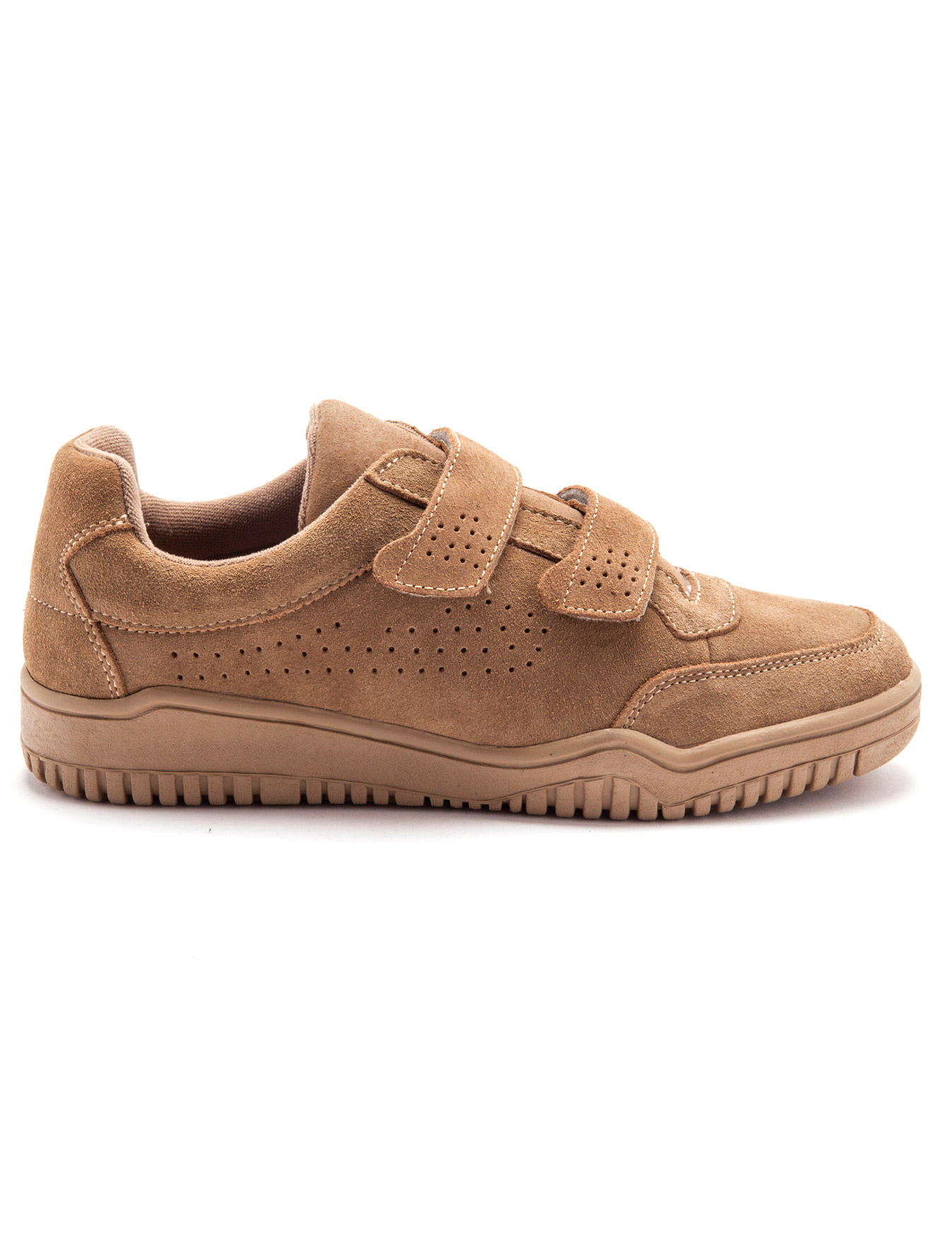 Chaussures cuir à scratch extra-larges