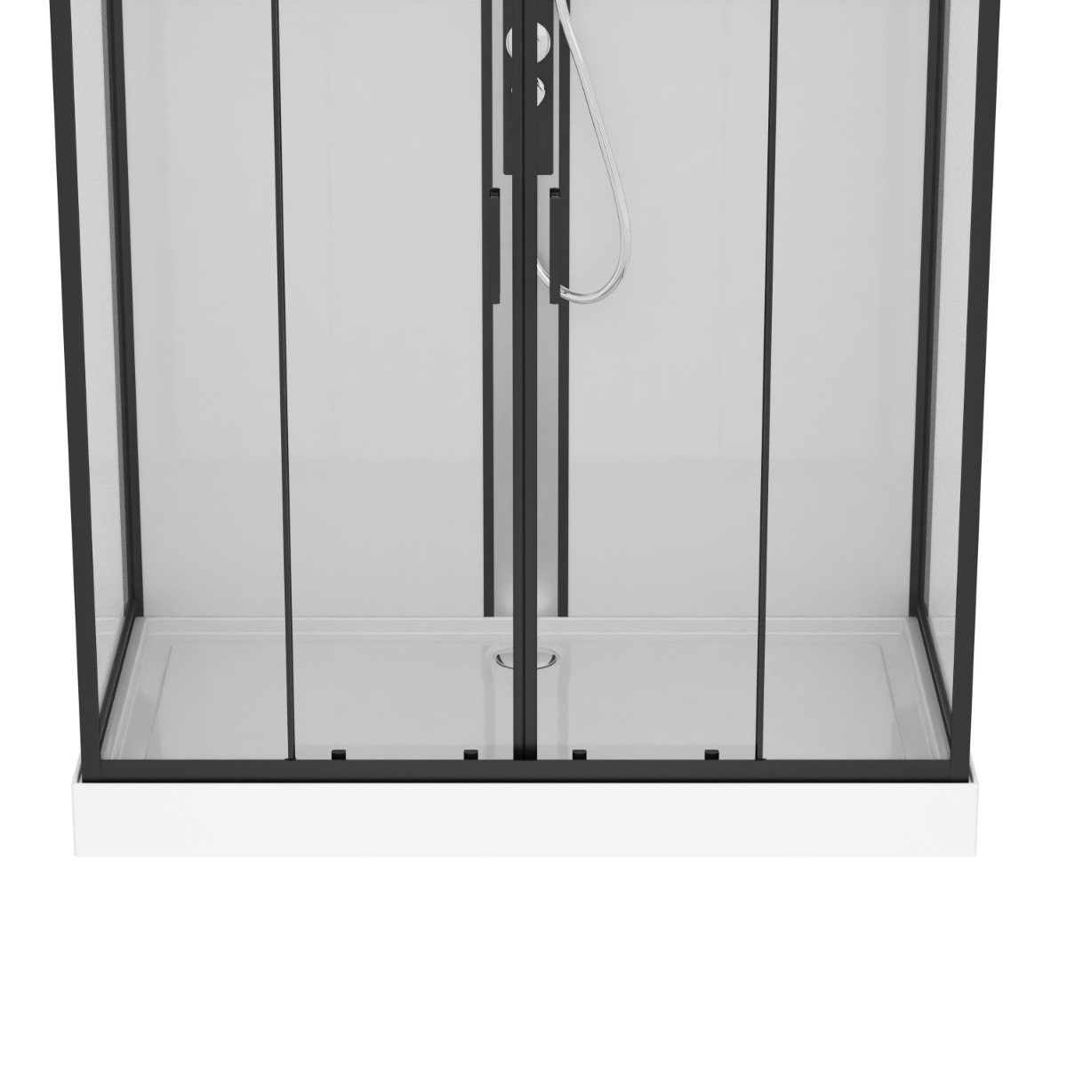 Badstuber New York complete douchecabine 160x90x215cm kitvrij zwart mat