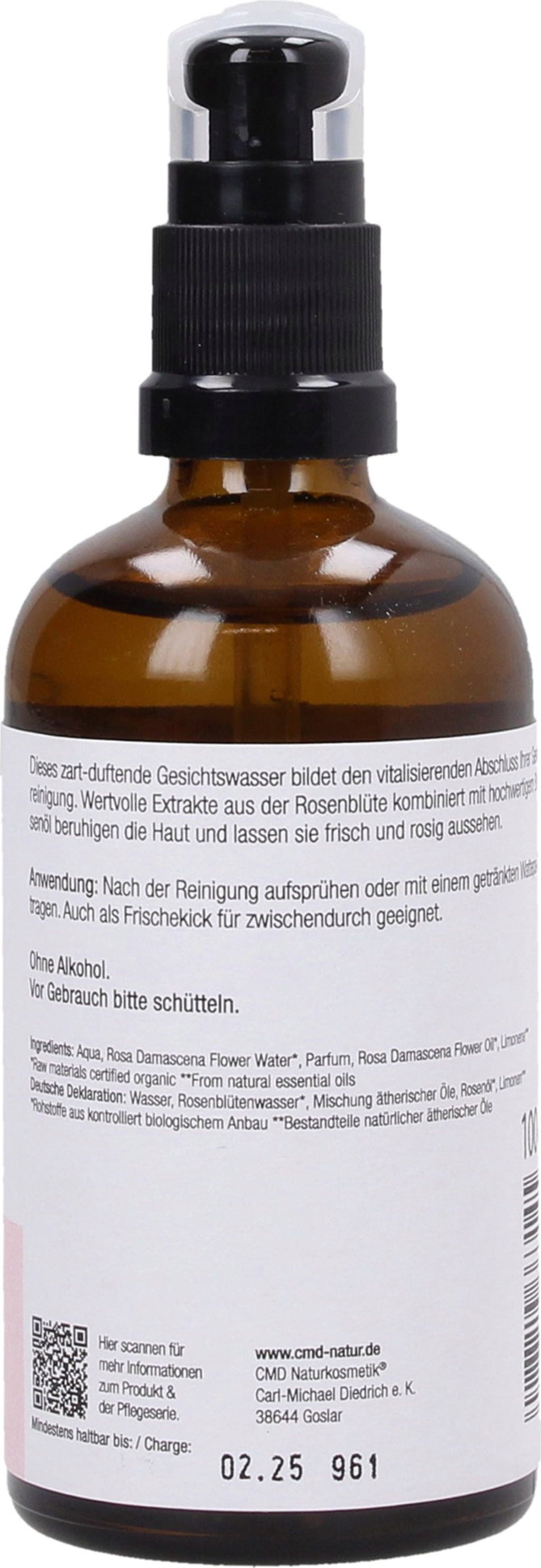 CMD Naturkosmetik  Rosé Exclusive Gesichtswasser, 100 ml