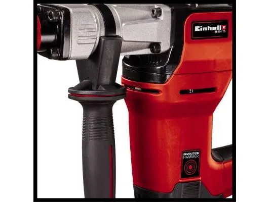 Einhell TE-DH 12 hammerhammer (1050 W, slagfrekvens: 4100 omdrejninger pr. minut, kabel: 400 cm, SDS Max chuck, leveres i kasse med spidse og flade mejsler)