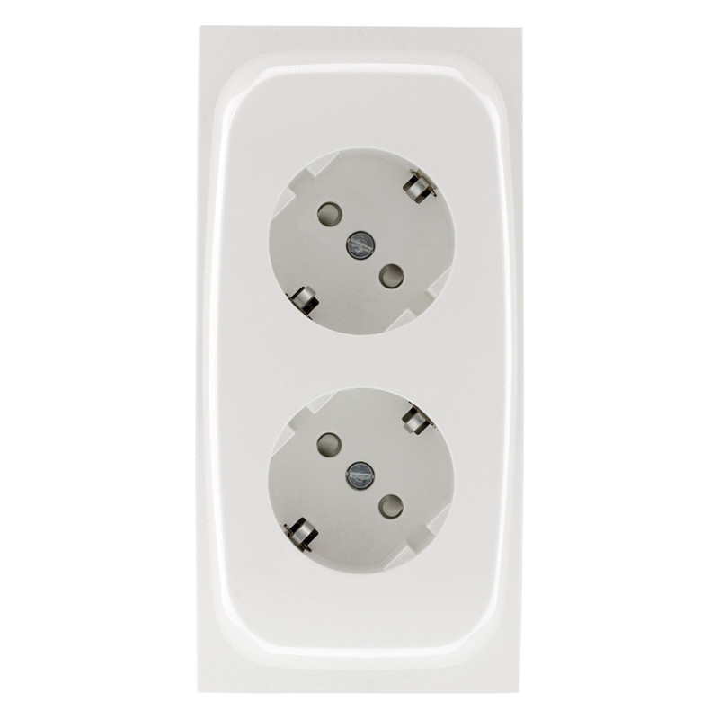 Attema K40 contactdoos 2-voudig Wit RAL 9010