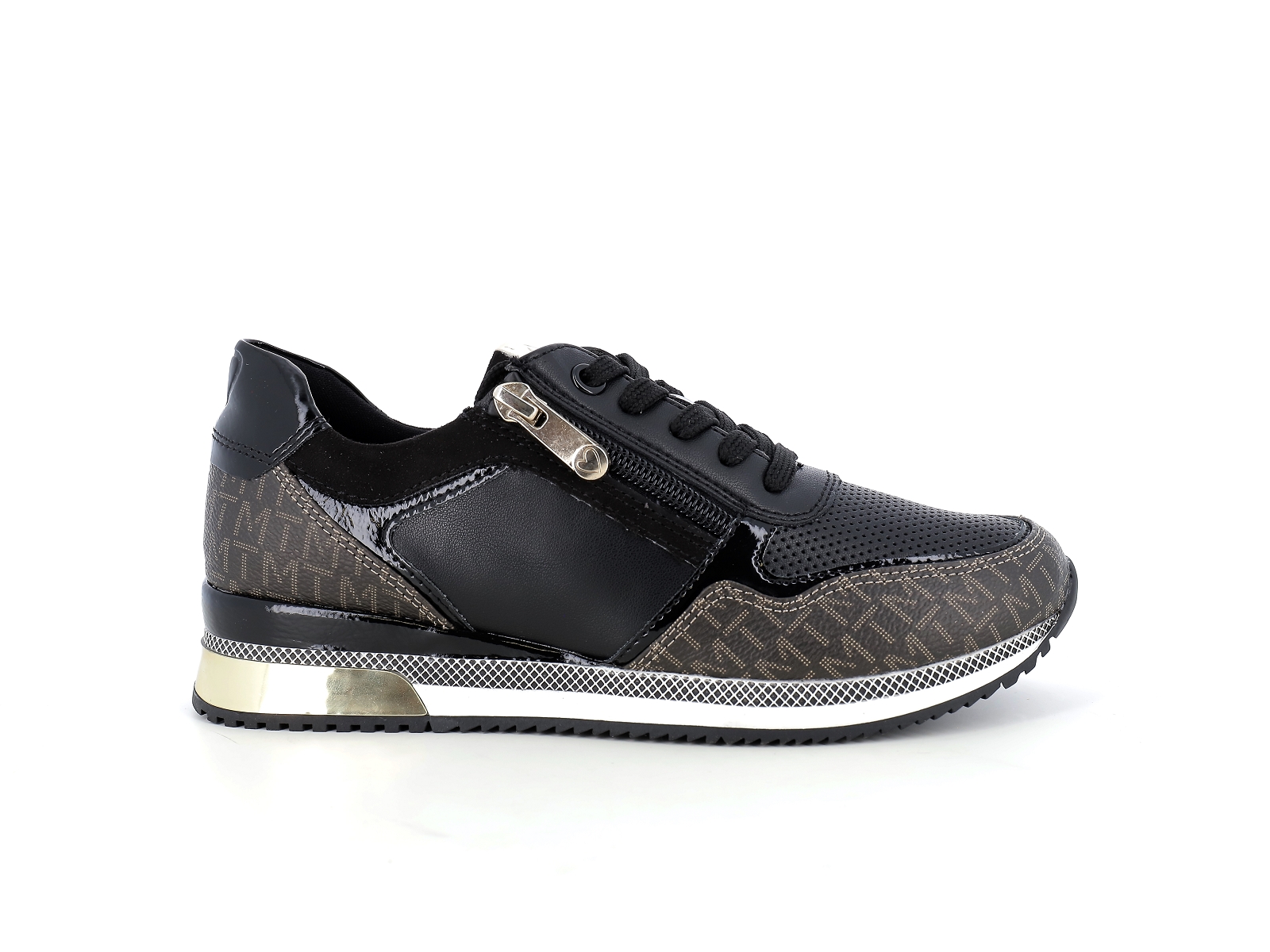 Marco tozzi-23713 Synthétique Noir Marron