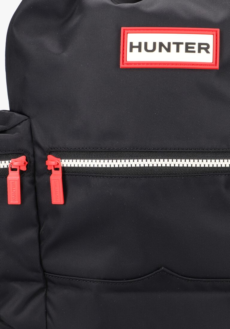 HUNTER zwarte hunter rugtas nylon topclip backpack
