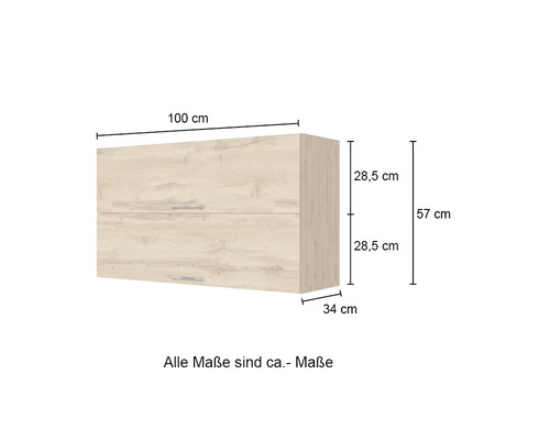 Held Furniture Sorrento wandkast BxDxH 100x34x57 cm wit mat, gedemonteerd