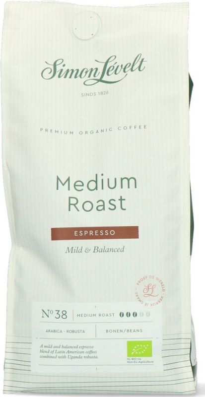 Simon Levelt Koffie Medium Roast Espresso Bio 1000 gr