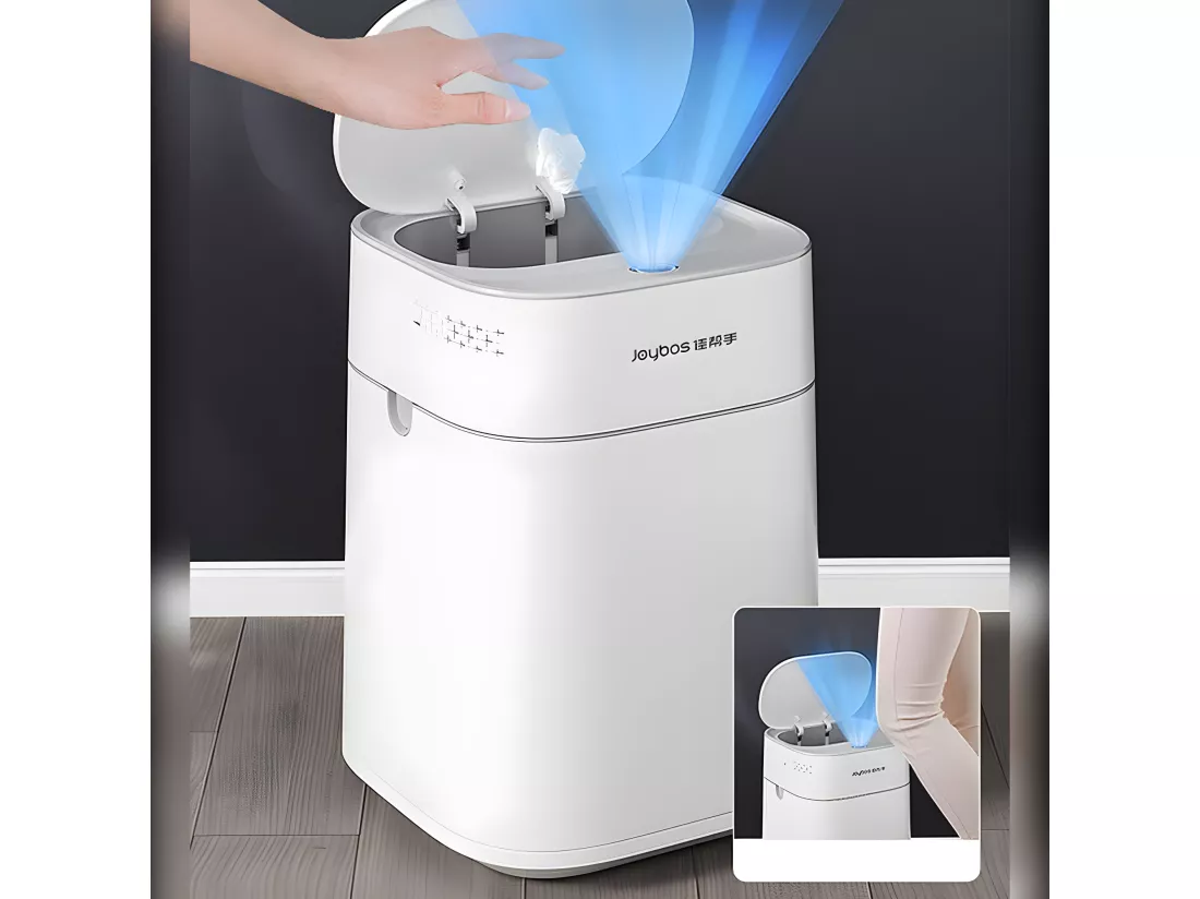 Poubelle intelligente 15 l avec capteur d'ouverture et absorption d'air