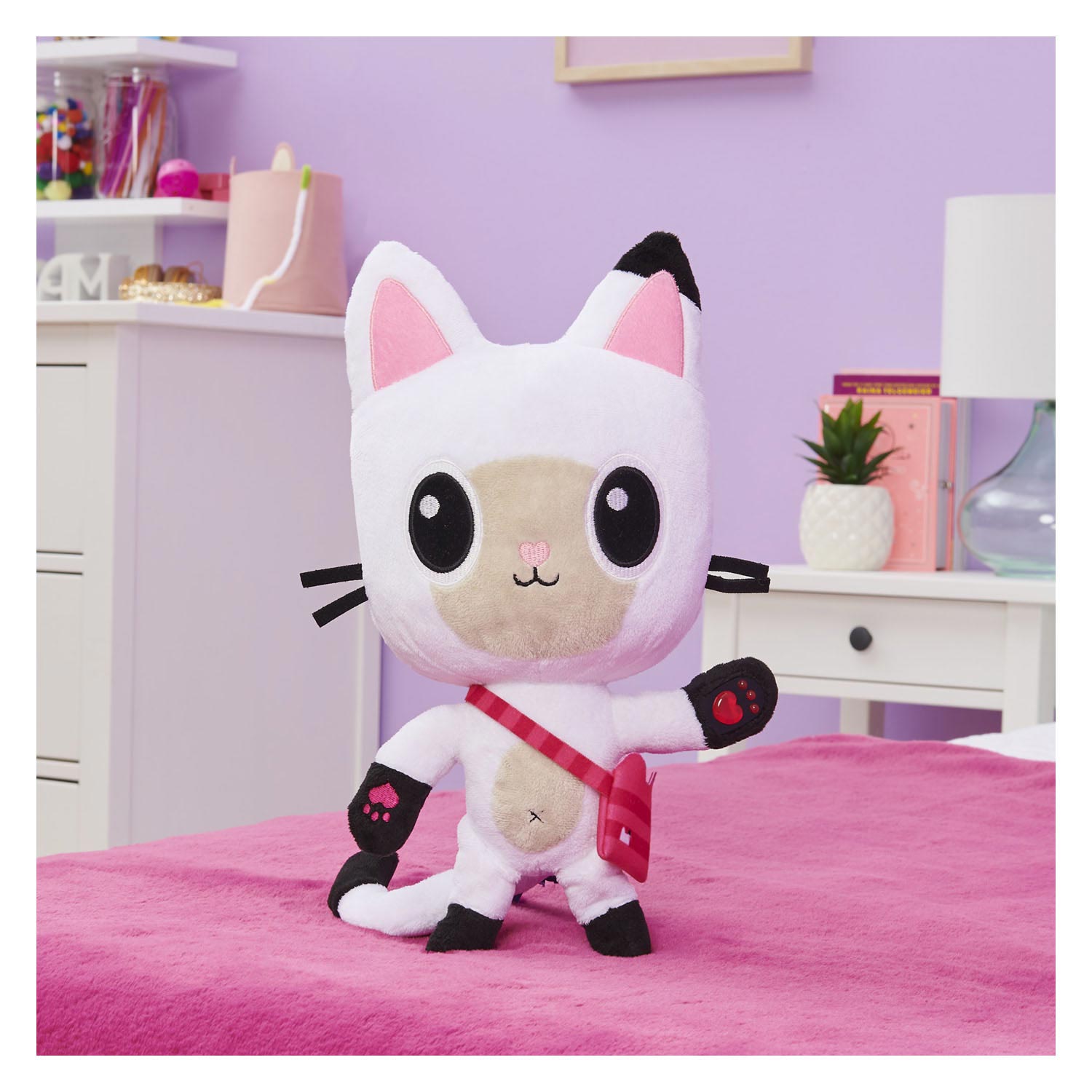 Gabby's Poppenhuis - Pandy Poek Knuffel met Geluid, 30cm