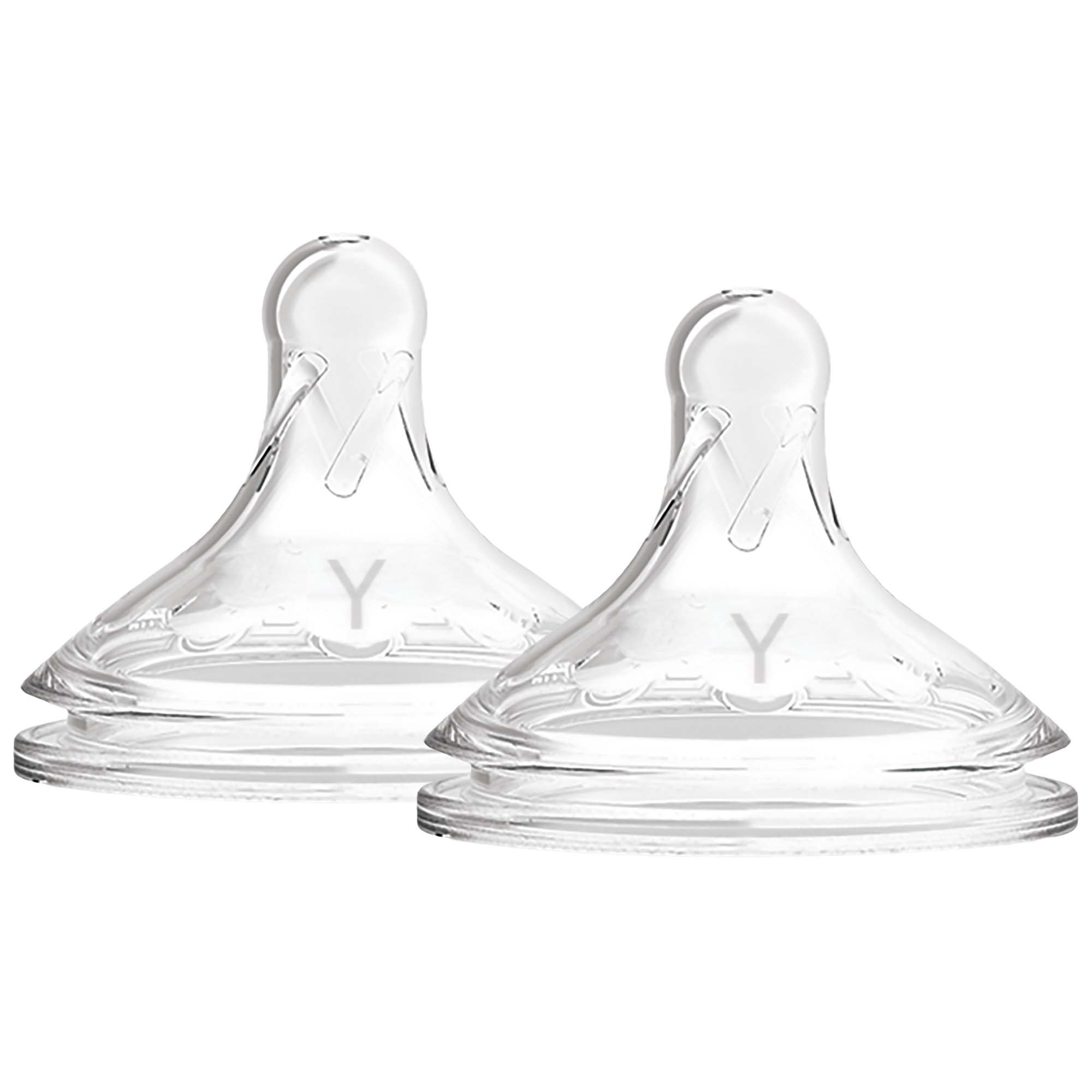 Dr Brown's Options+ Anti-colic Y-cut Brede Hals speen 2 stuks transparant
