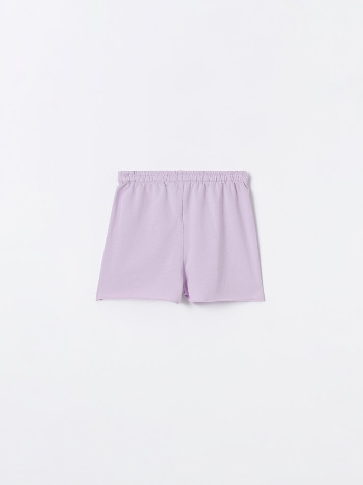Conjunto de top e shorts com estampa - Malva