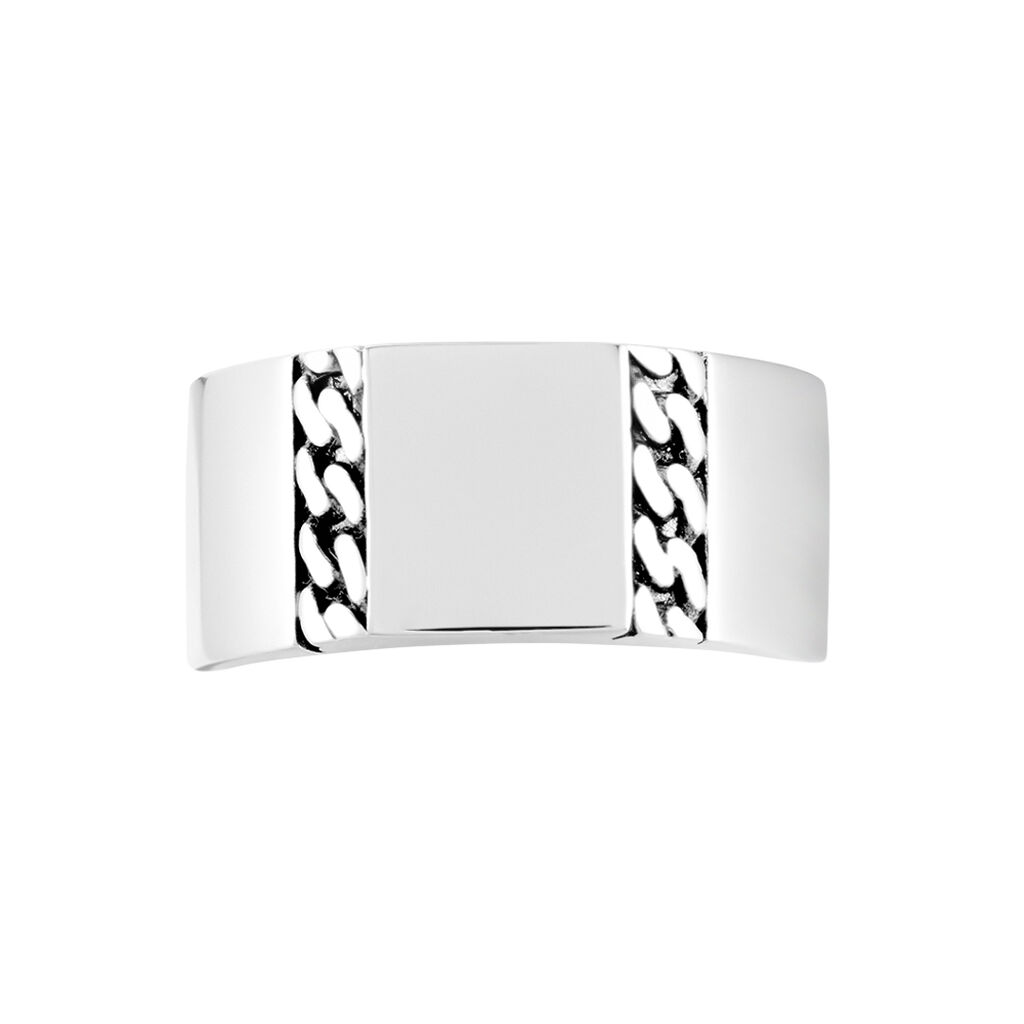 Chevalière Luka Argent Blanc