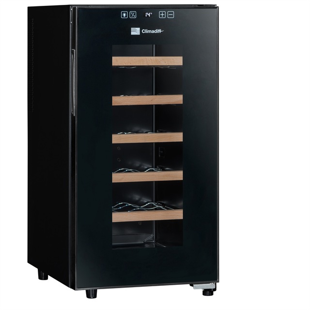 CLIMADIFF Weinkühlschrank »Climadiff Weinkühlschrank CC18F, Freistehend, 1 Zone, 18 Flaschen«