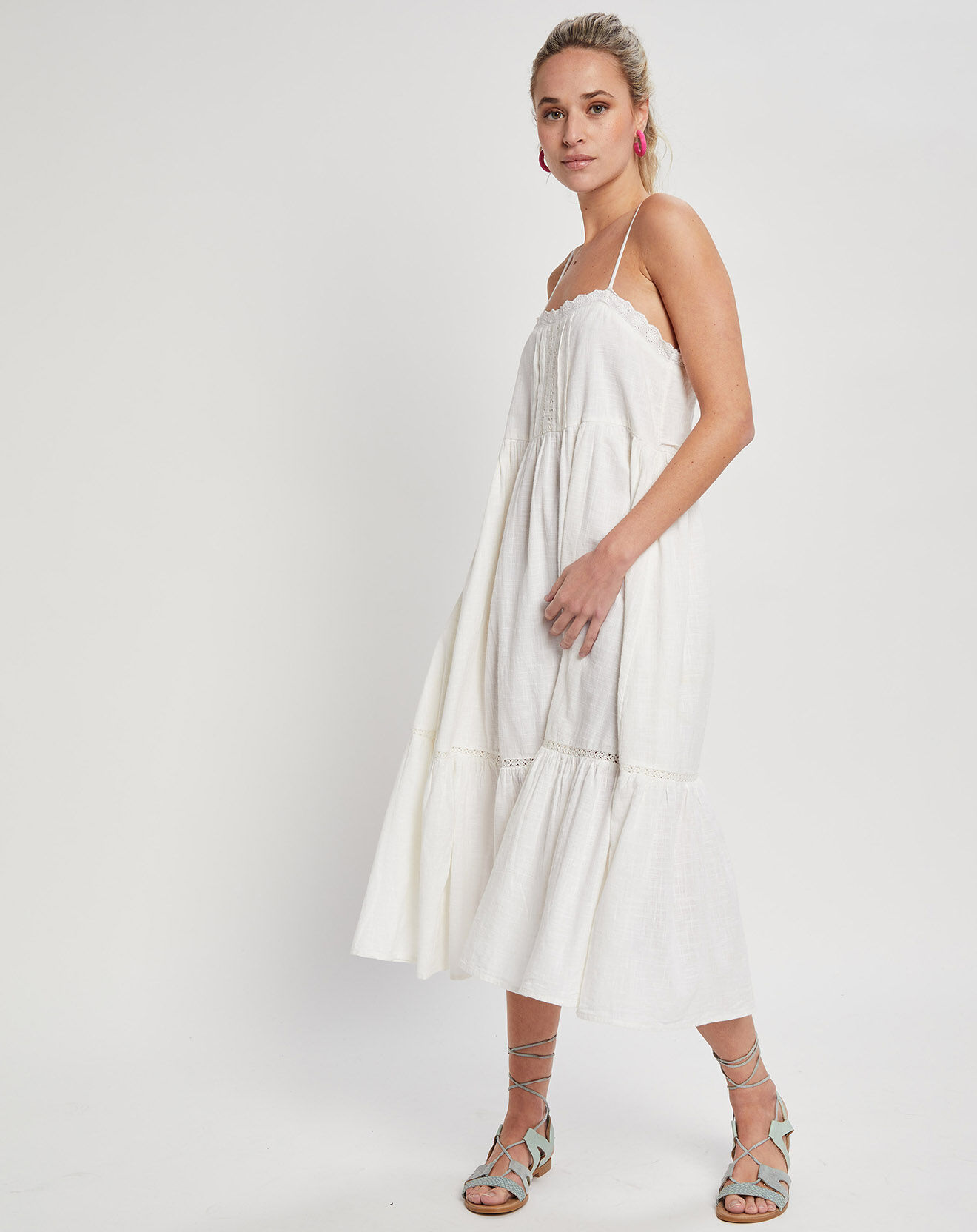 Billabong Robe longue Billabong x  Wrangler Bretelle Peachykeen écrue