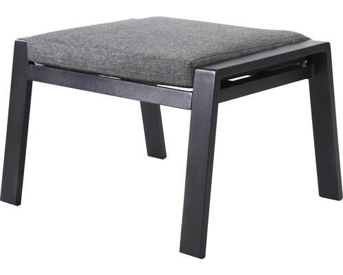 Garden Place Alissa 5-delige tuinloungeset, 2-zits, bestaande uit: 2 fauteuils, 2 krukken, tafel inclusief kussens, aluminium, zwart