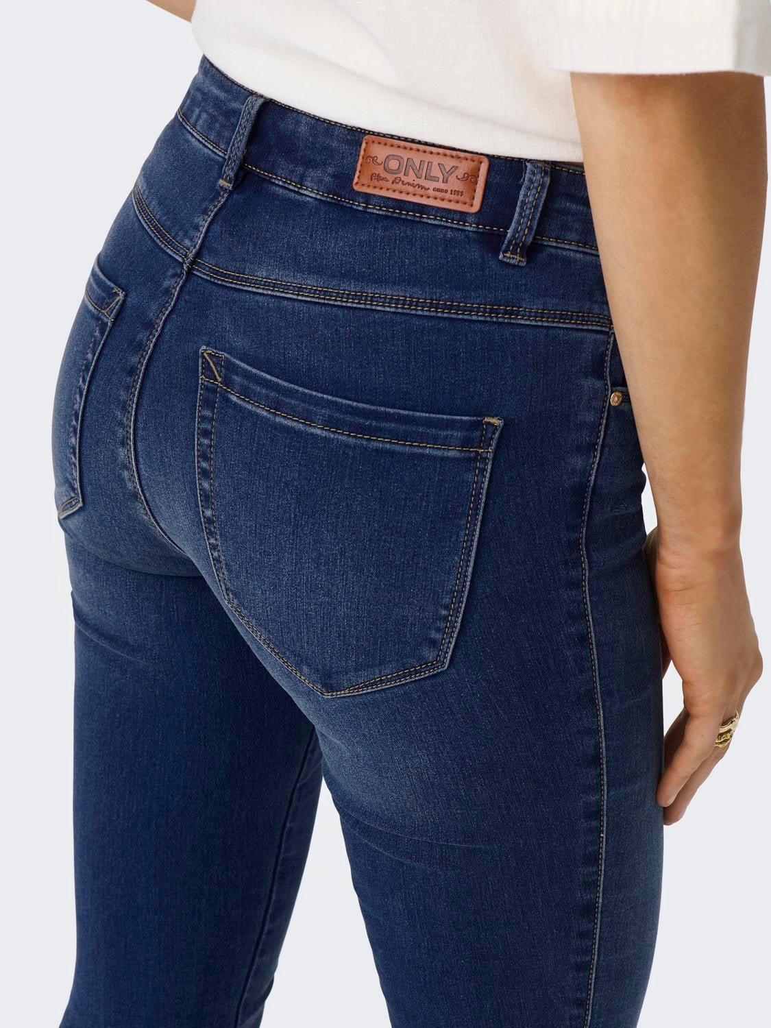 ONLROYAL Mittlere Taille Skinny Fit Jeans Dark Blue Denim