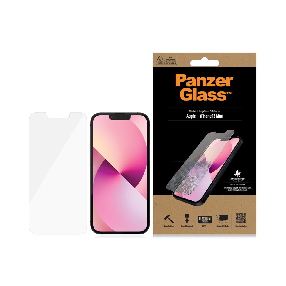 PanzerGlass - Skærmbeskyttelse Apple iPhone 13 Mini - Standard Fit