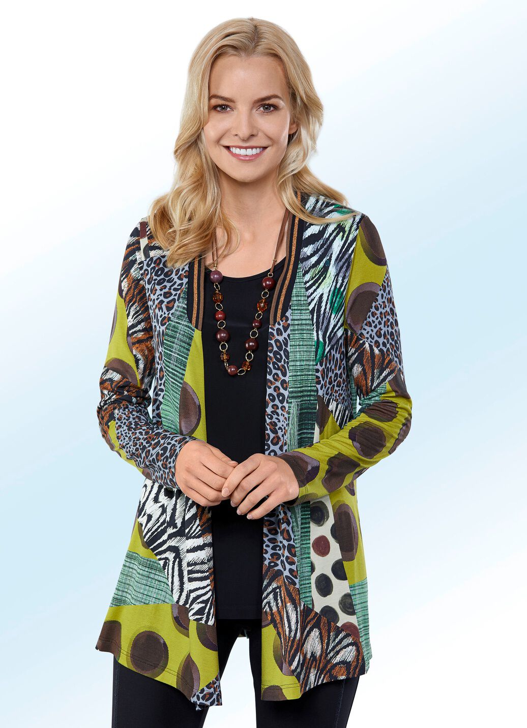 Shirtjacke in verschlussloser Form