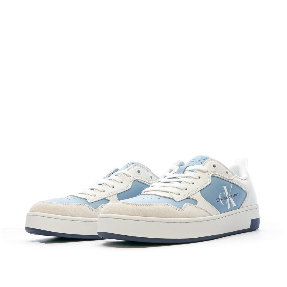 Calvin Klein Jeans Baskets Bleu/Grise Homme Calvin Klein Jeans Cupsole Low
