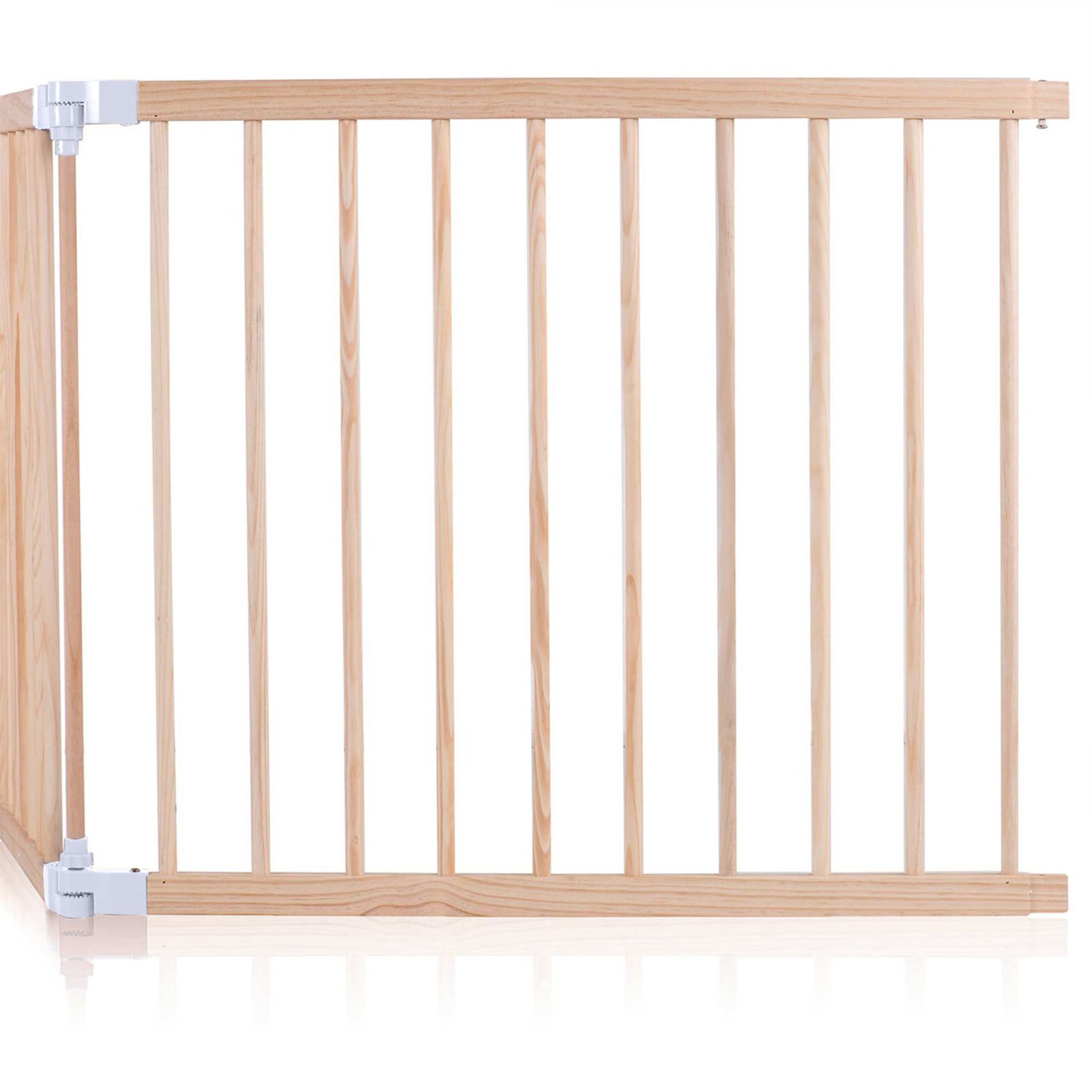 Baby Vivo Laufgitter aus Holz 8 Elemente - individuell verstellbar - PREMIUM in Weiß