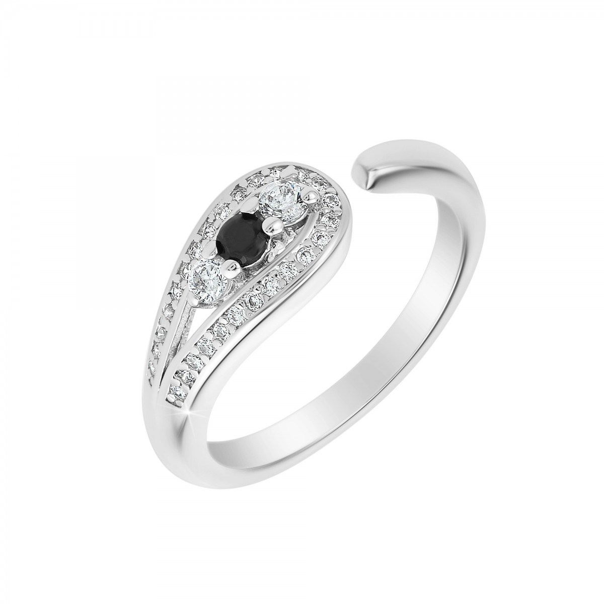 Bague ajustable SC Crystal ornée de Zirconium
