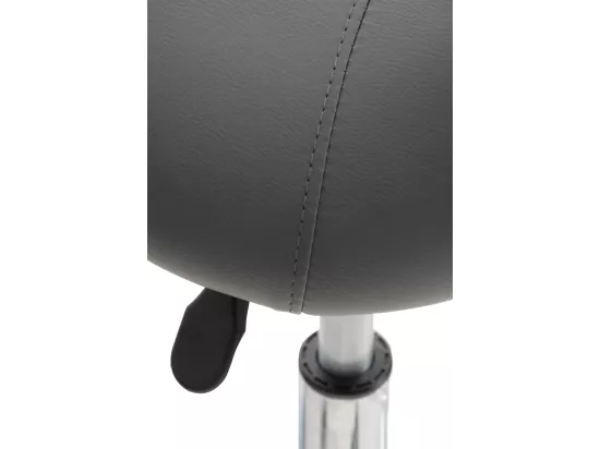 Lot de 2 Tabouret de bureau - Similicuir - Gris - Reno