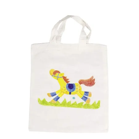 goki Baumwolltragetasche, 21 x 23cm, natur, kurze Henkel