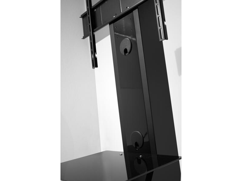 PureMounts TV-Trolley GI-PM-140S Schwarz Höhenverstellbarer, schwenkbarer TV-Standufss bis 75