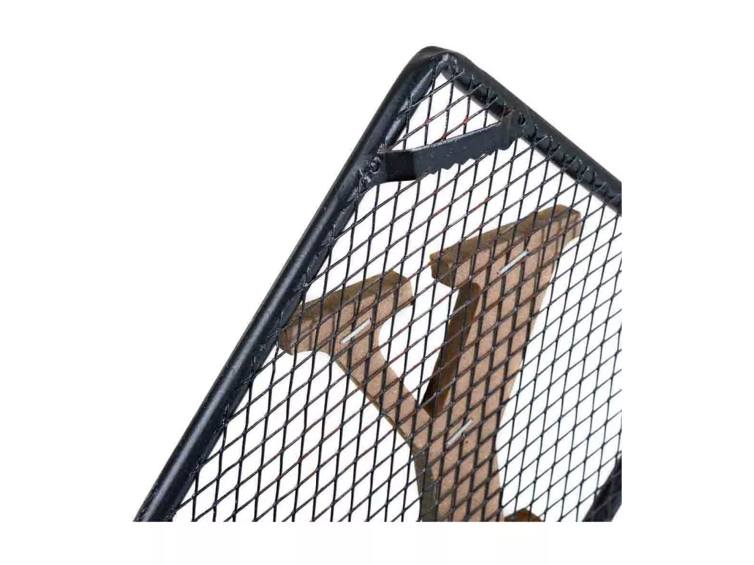 Porte-manteau en bois et métal à 3 crochets noir 60x5x28h