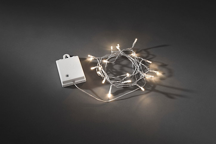 Guirlande lumineuse LED intérieure et extérieure blanc chaud câble argenté 24 m