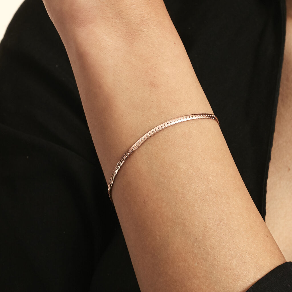 Bracelet Izel Maille Anglaise Or Rose