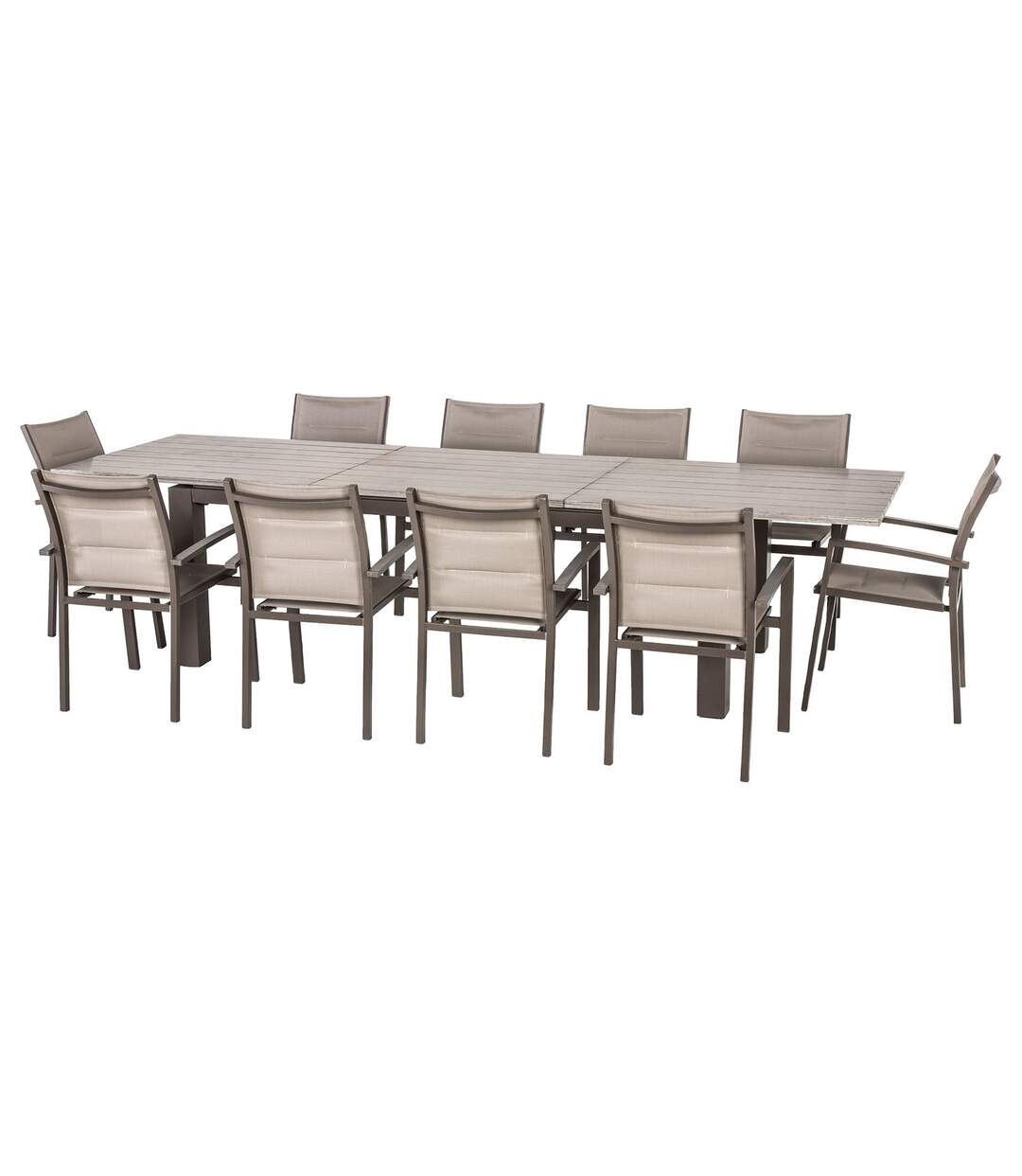 Table de jardin extensible 10 Personnes Héraklion - L. 220/320 cm - Gris tonka