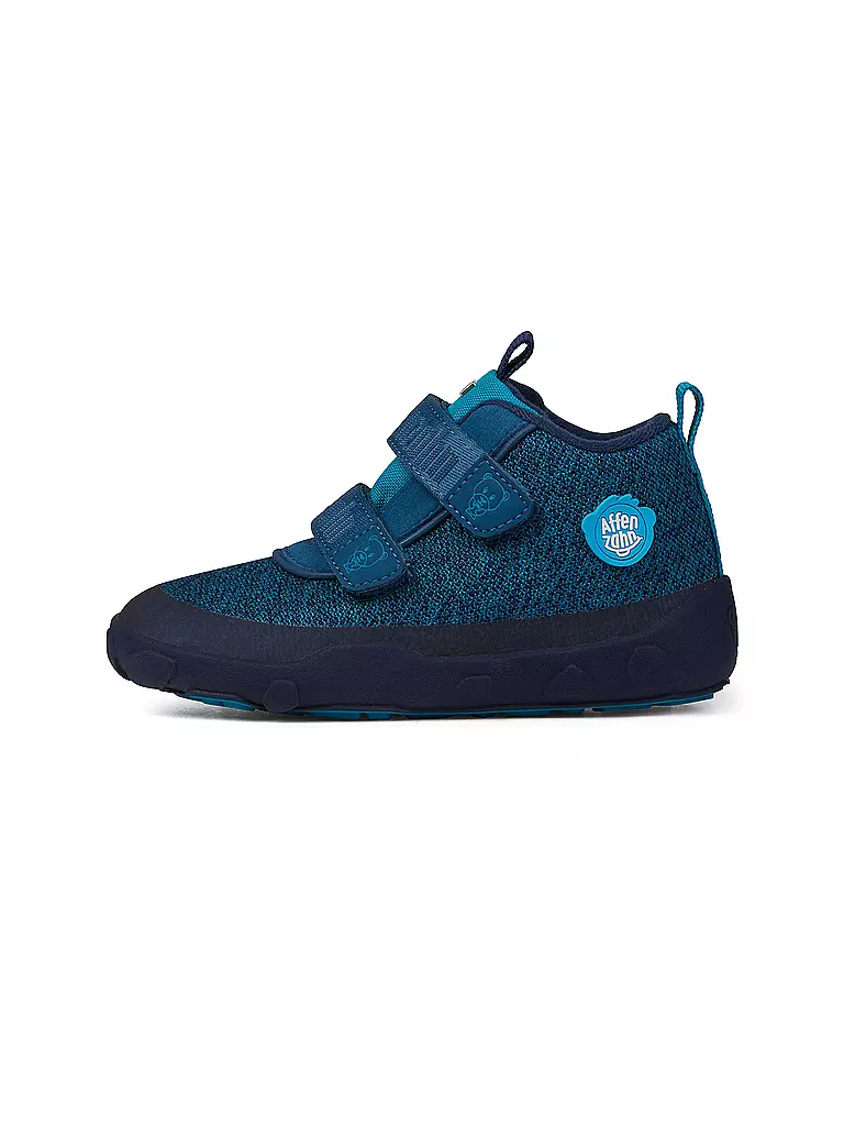 AFFENZAHN Kinder Barfußschuhe - Übergangsschuh KNIT HAPPY Bär dunkelblau