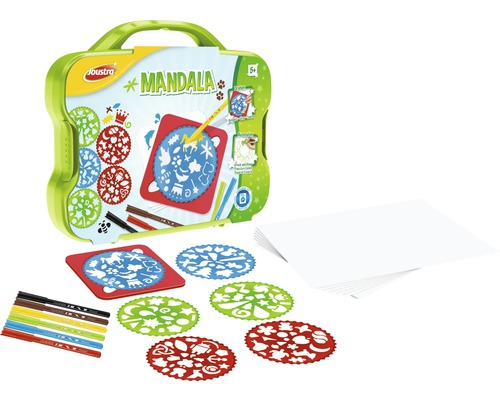 Mandala creatieve set om te tekenen en kleuren in een etui