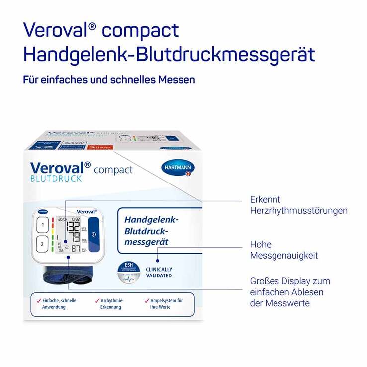 Veroval® compact Handgelenk-Blutdruckmessgerät, 1 St