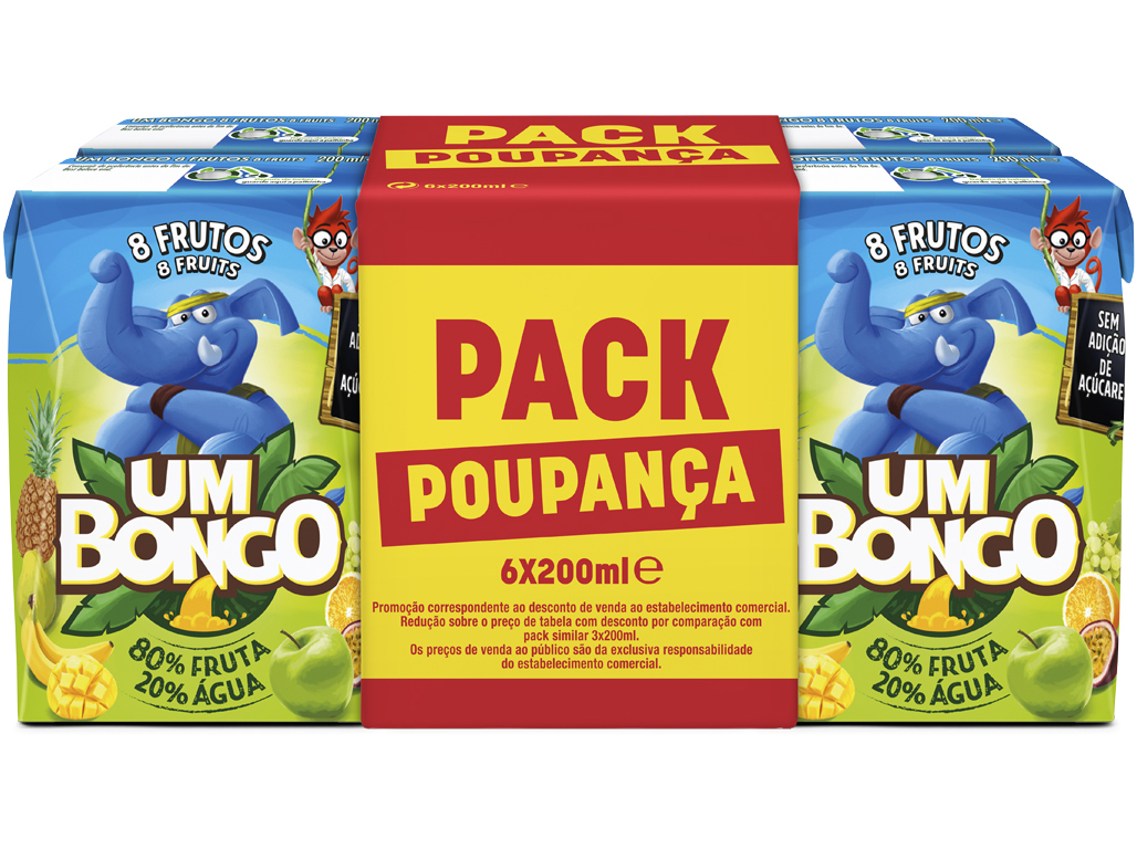 NÉCTAR UM BONGO 8 FRUTOS 6X0.20L