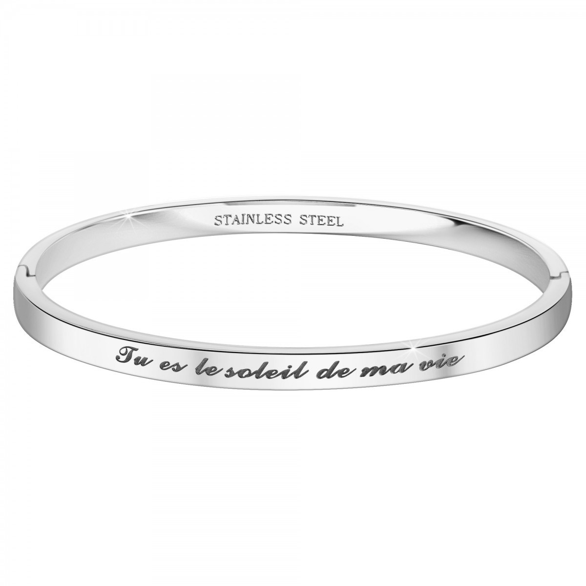 Tu es le soleil de ma vie - Bracelet SC Crystal en Acier Rhodié argenté