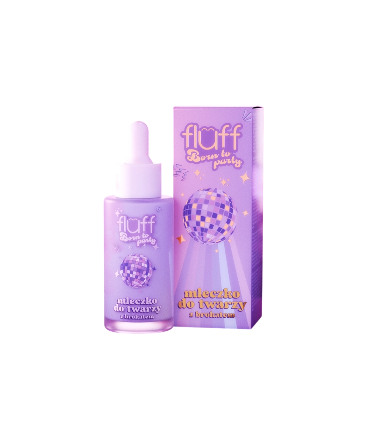 Fluff - *Born to Party* - Leite facial com glitter