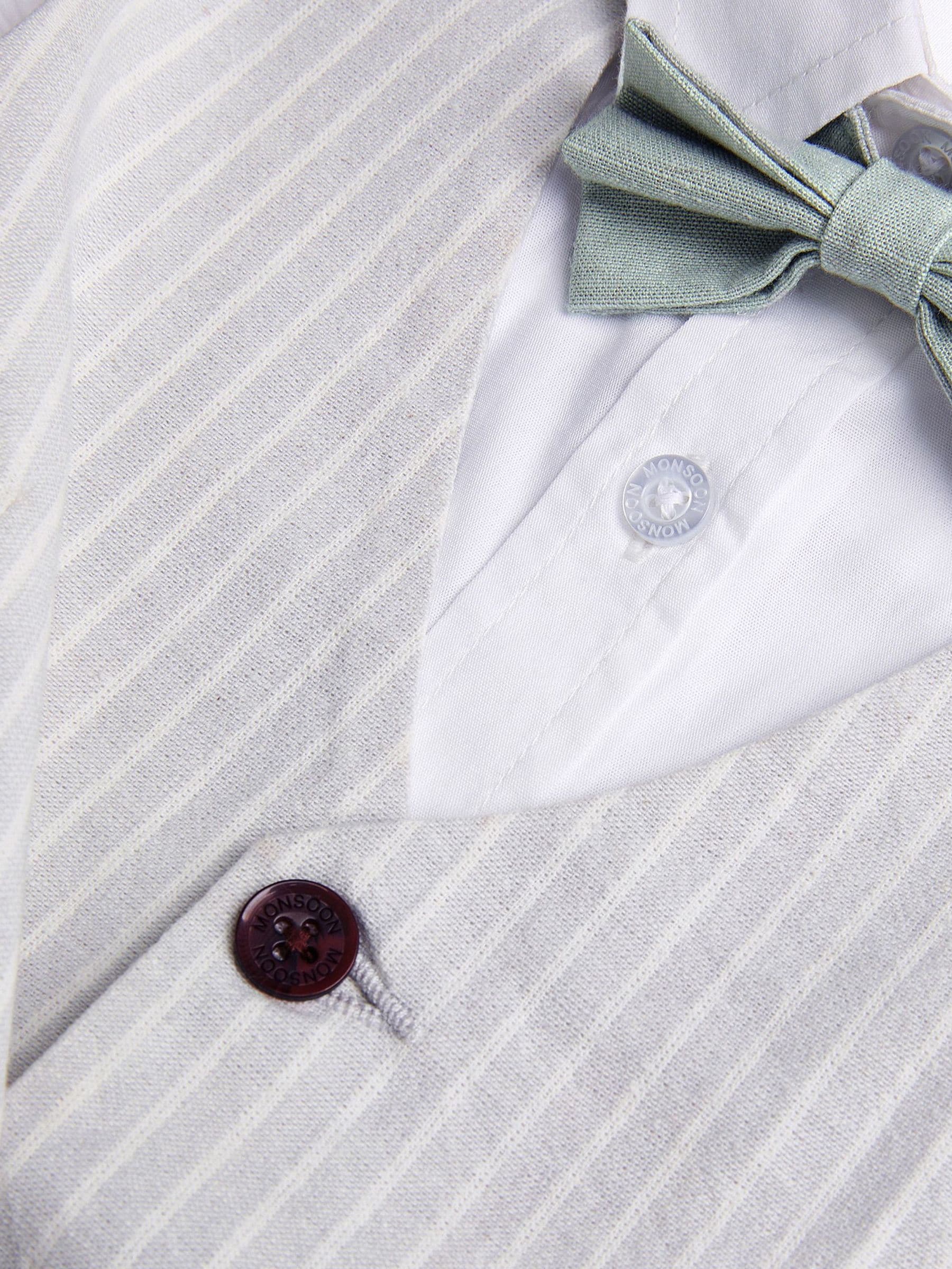 Monsoon 100% katoenen overhemd en giletset 3 -delig met strik