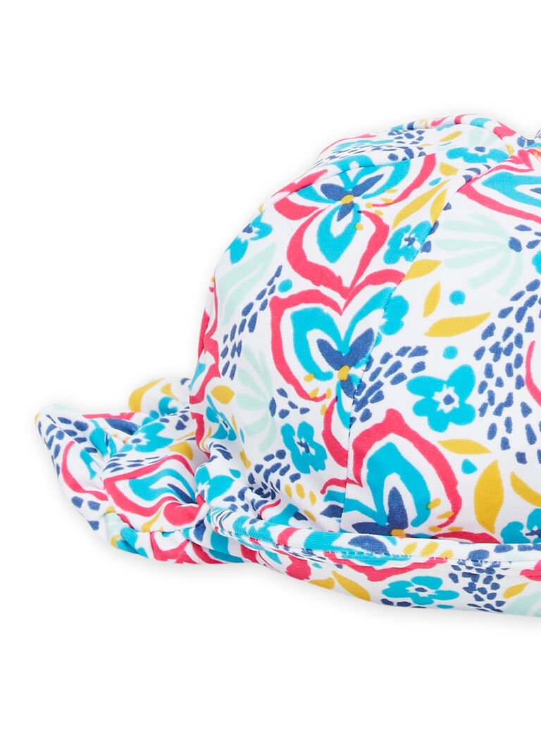 Chapeau à imprimé fleuri bébé fille