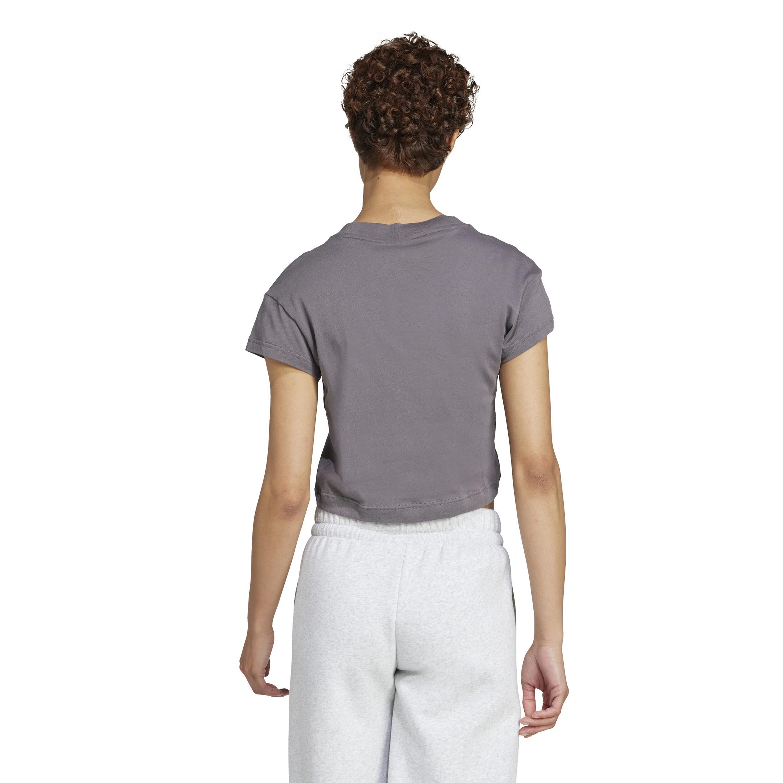 adidas Future Icon Small Logo T-shirt Femmes - Gris Foncé