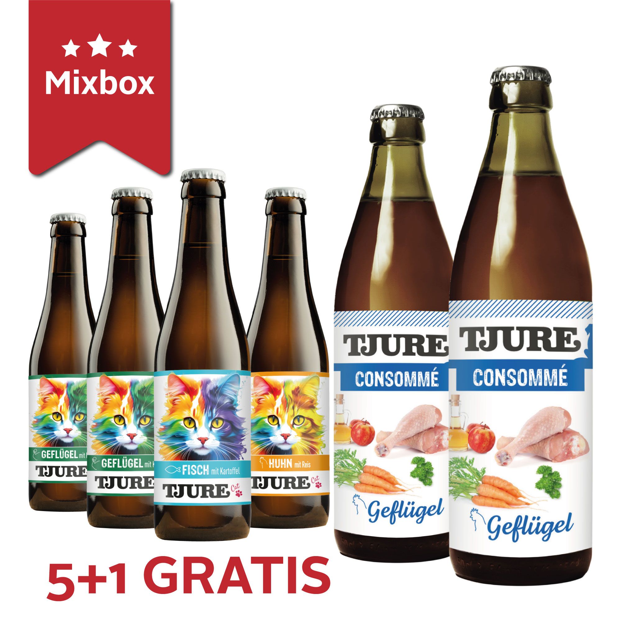 Tjure Katze Mix-Box 5 + 1