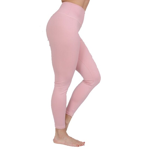 Calças legging esportivas femininas rosa de algodão