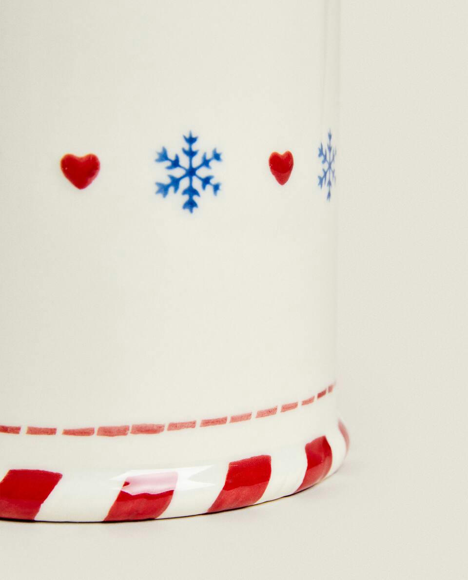 POTE DE BISCOITOS DE NATAL INFANTIL EM CERÂMICA