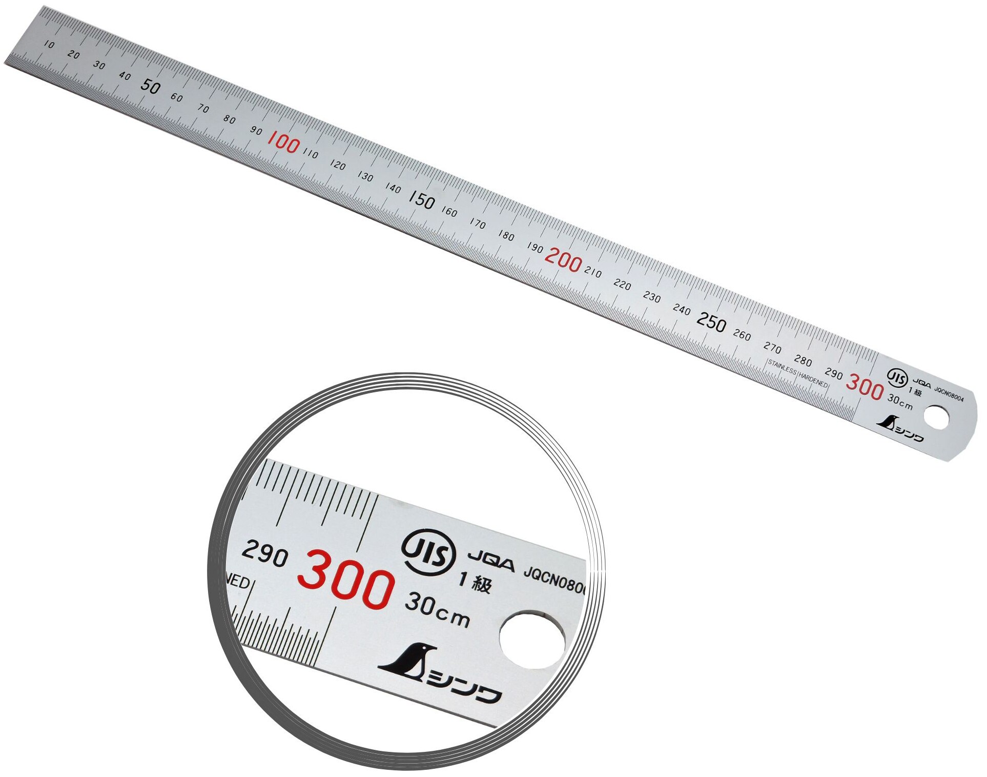 FAMEX 12517 Lineal aus Edelstahl 30 cm - mit 0,5mm Skala - 13013