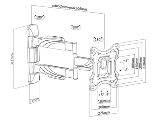 UBTECH - Support mural H 2342-3 A
