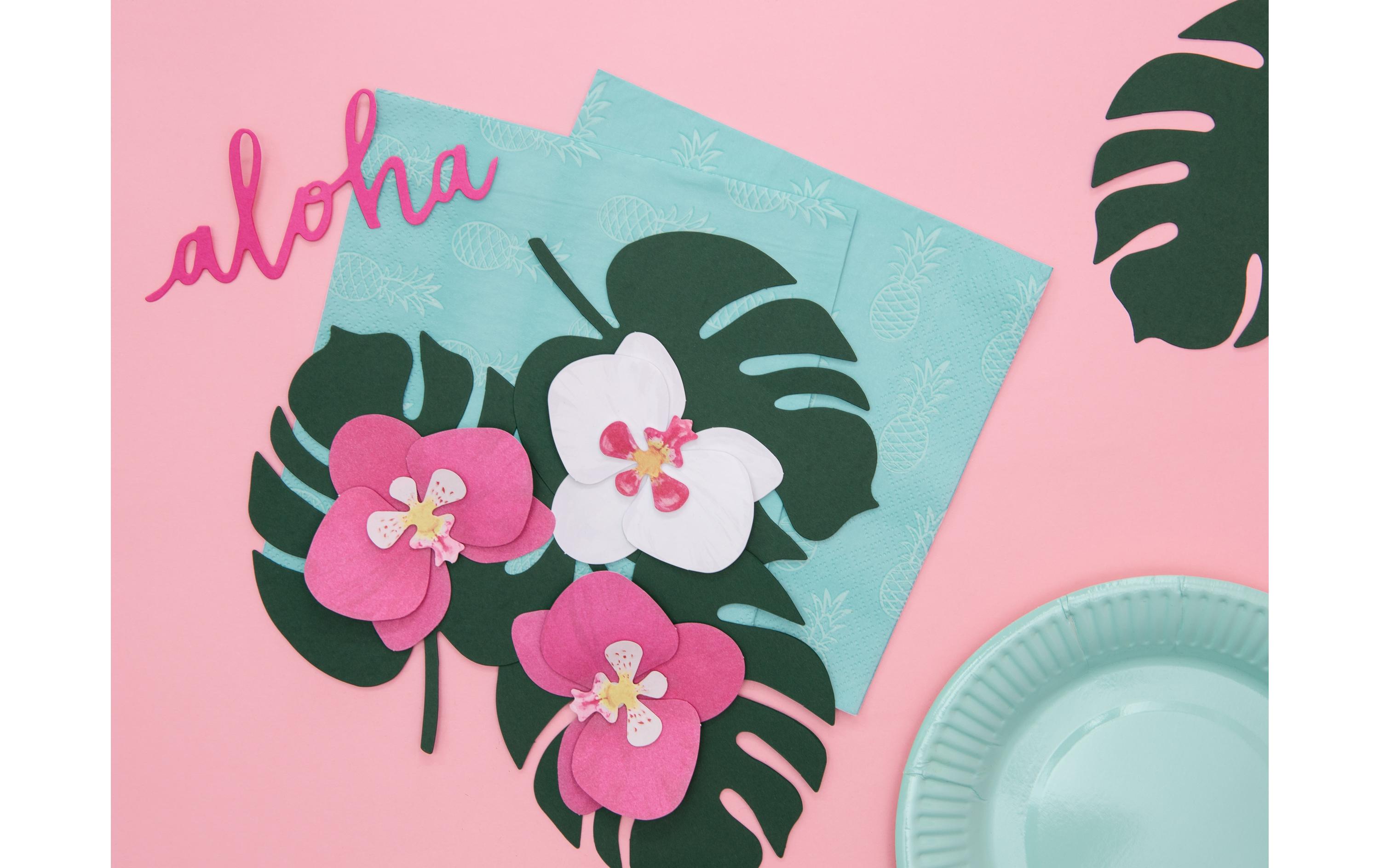Tischkarte Aloha Monstera 6 StückTischdekoration
