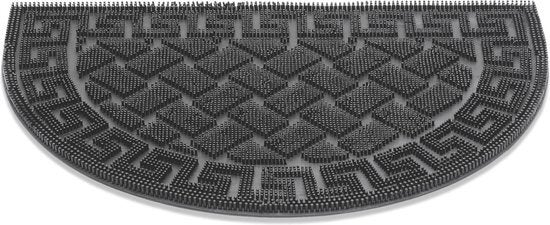 HQ Hamat rubbermat Pinmix Wave halfrond zwart 60 x 40 cm