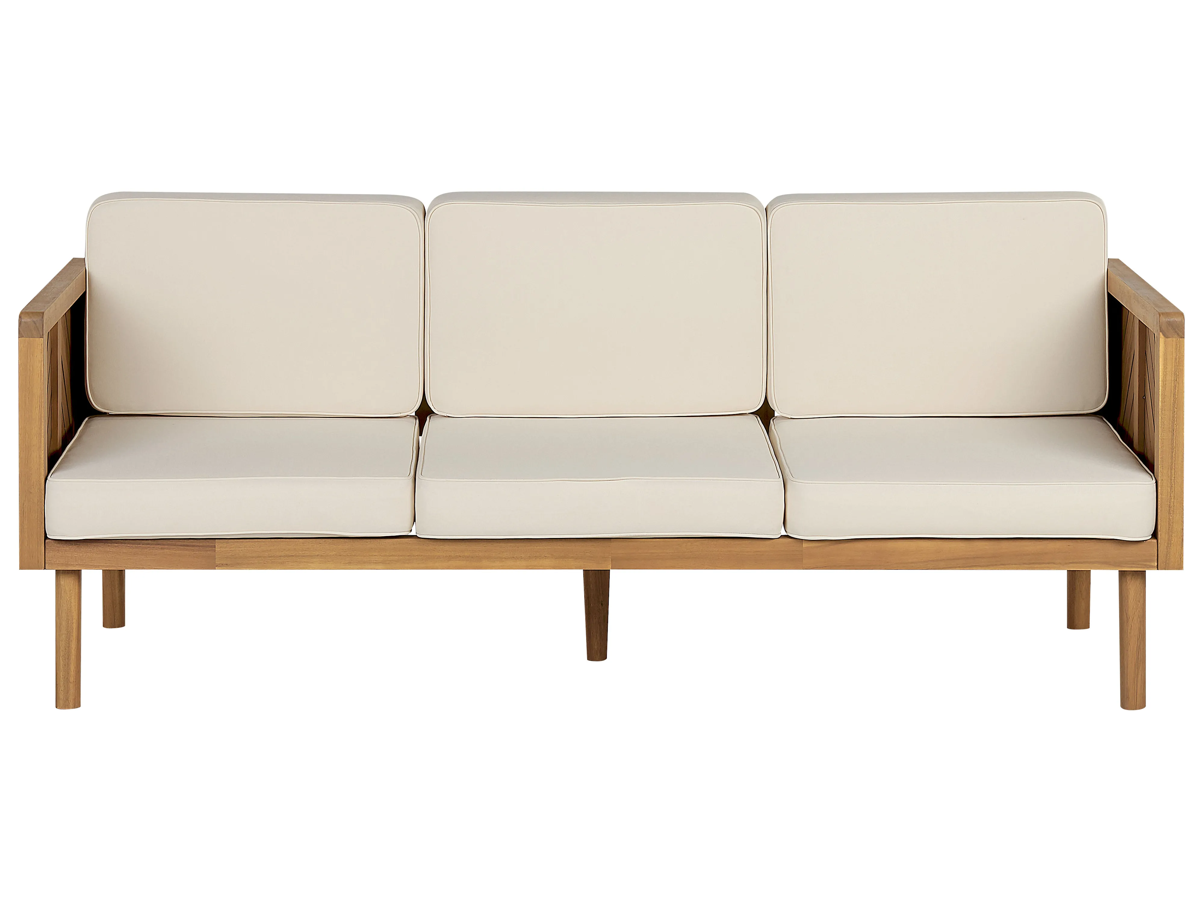 Loungeset met tafel en ottomaan 5-zits BARATTI Acaciahout Bruin