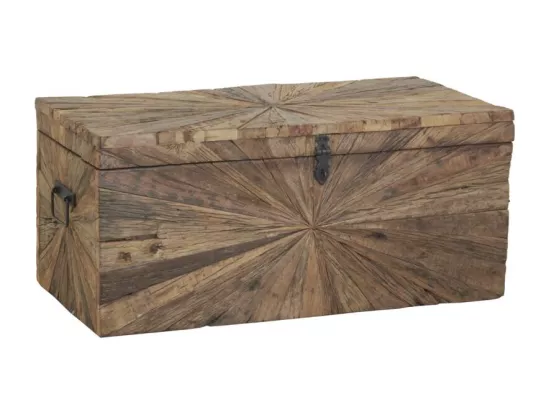 Coffre de rangement en bois recyclé